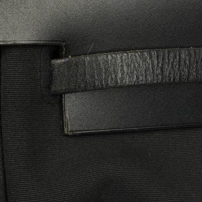 Hermès Herbag MM 2-in-1 Bag aus Canvas und schwarzem Vache Hunter