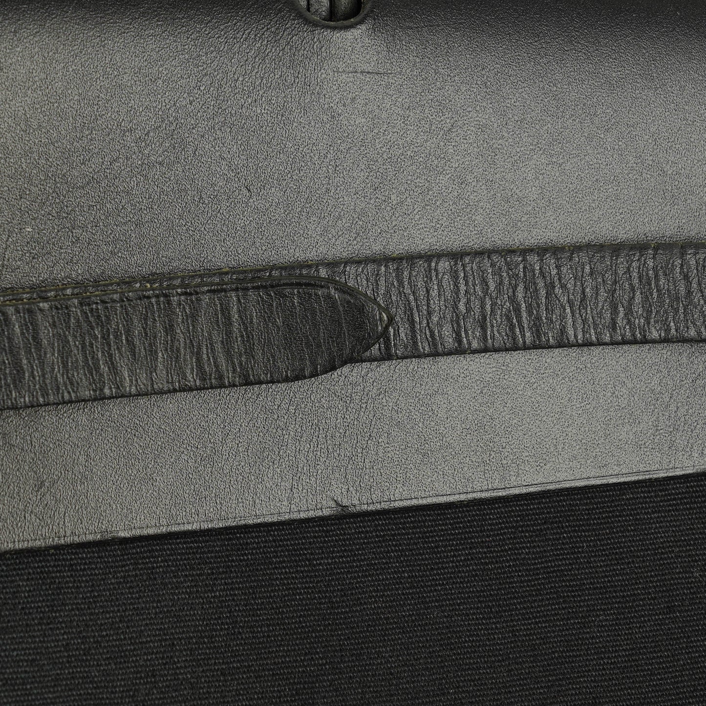 Hermès Herbag MM 2-in-1 Bag aus Canvas und schwarzem Vache Hunter