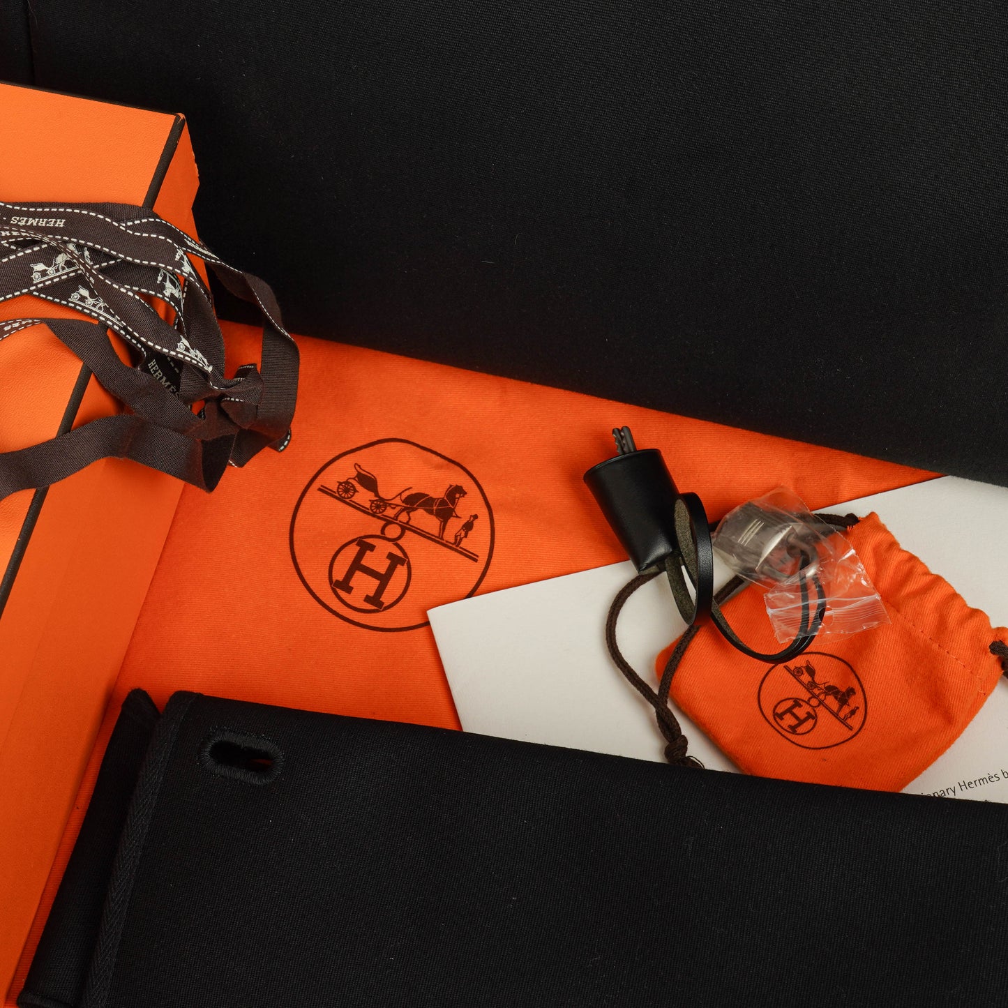 Hermès Herbag MM 2-in-1 Bag aus Canvas und schwarzem Vache Hunter