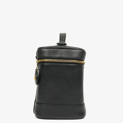 Chanel Vanity Case aus schwarzem Caviar-Leder
