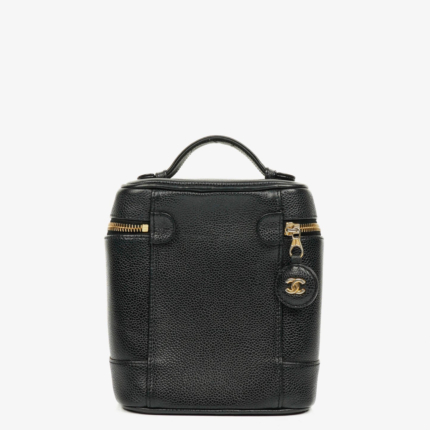 Chanel Vanity Case aus schwarzem Caviar-Leder