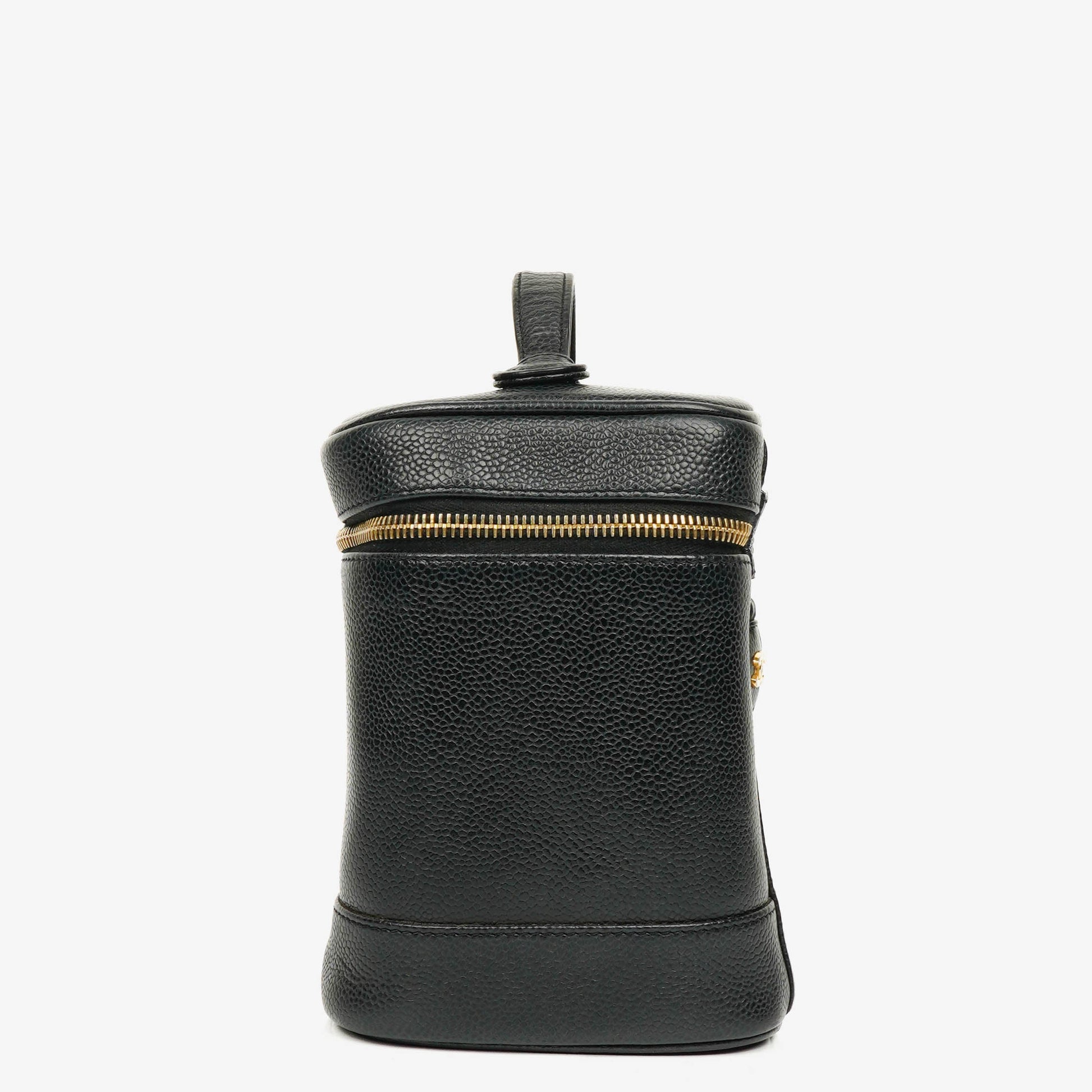 Chanel Vanity Case aus schwarzem Caviar-Leder