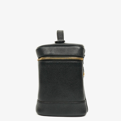 Chanel Vanity Case aus schwarzem Caviar-Leder