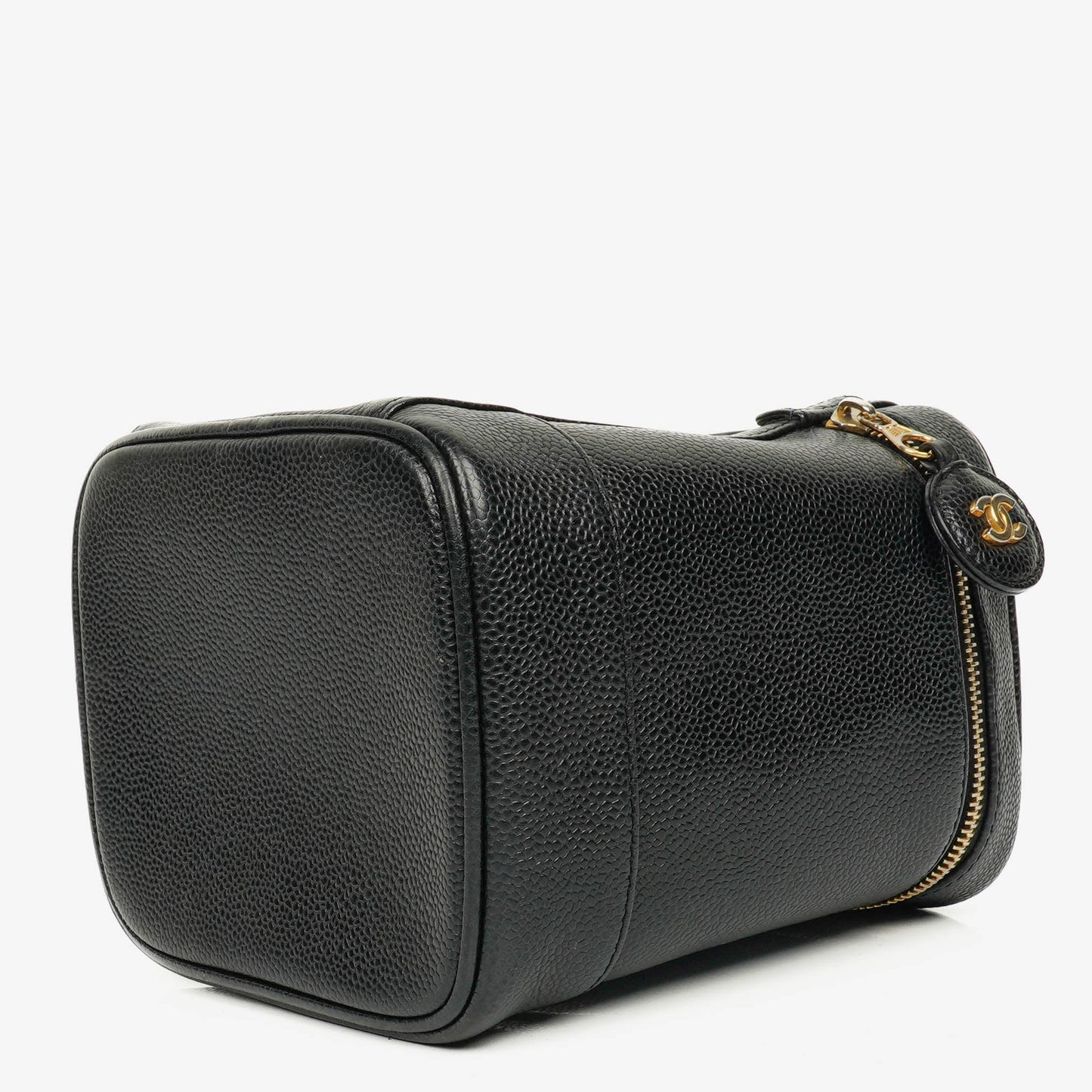 Chanel Vanity Case aus schwarzem Caviar-Leder