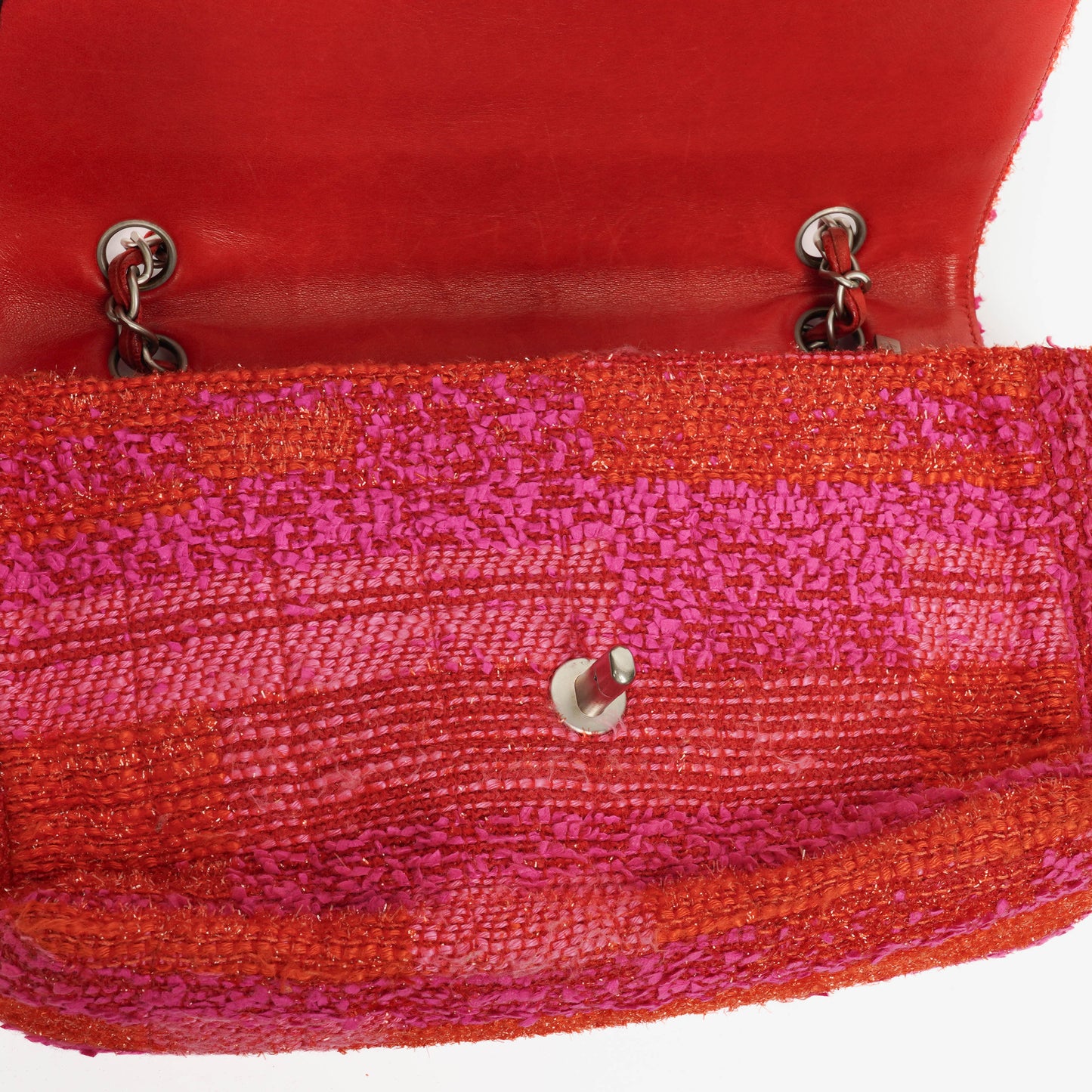 Chanel Medium Classic Single Flap Bag aus multicolor Tweed