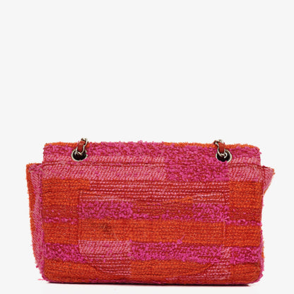 Chanel Medium Classic Single Flap Bag aus multicolor Tweed