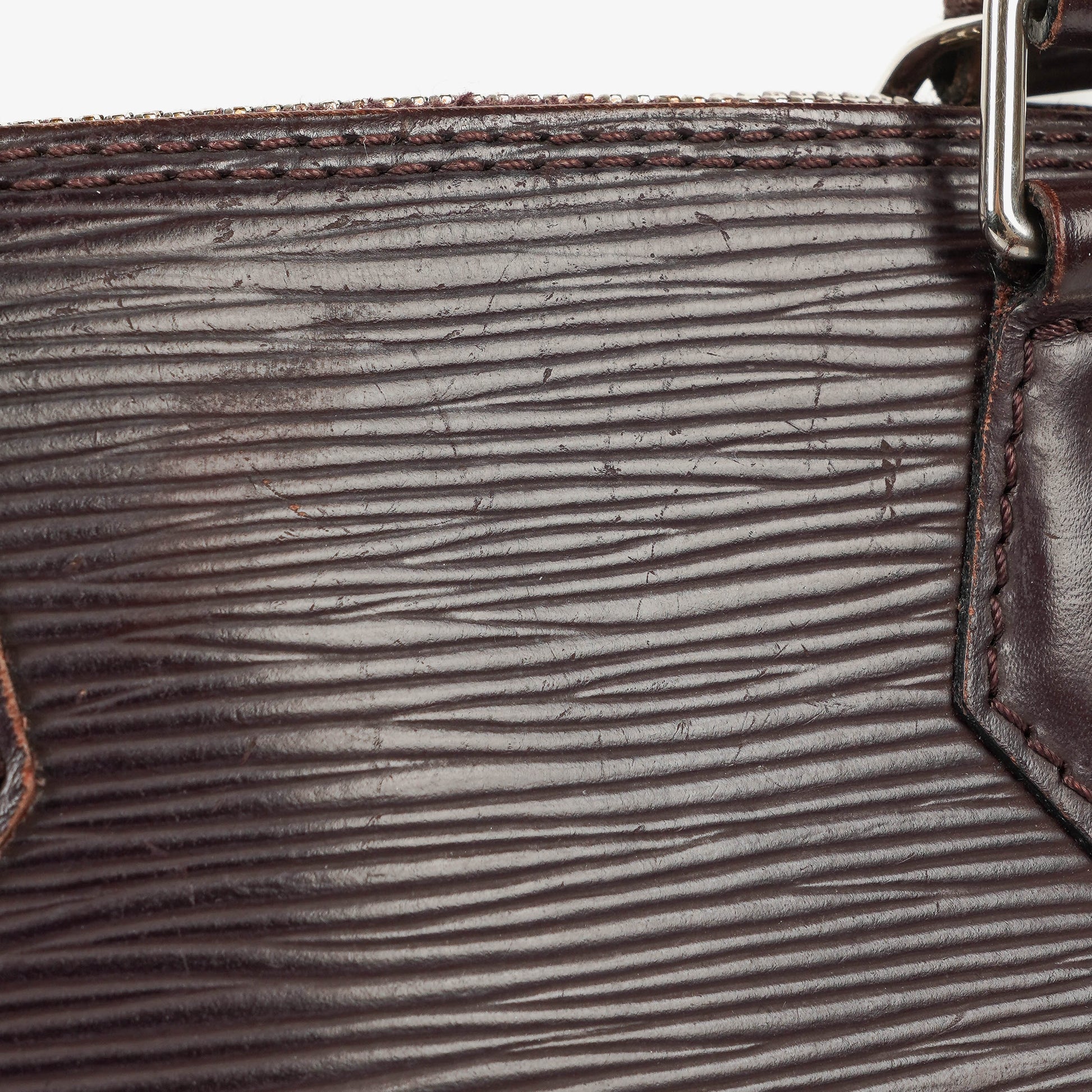 Louis Vuitton Alma BB Handtasche aus Epi Leder in Quetsche