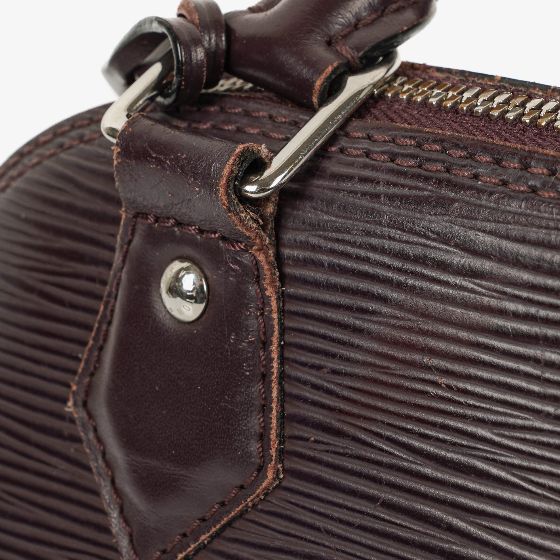 Louis Vuitton Alma BB Handtasche aus Epi Leder in Quetsche