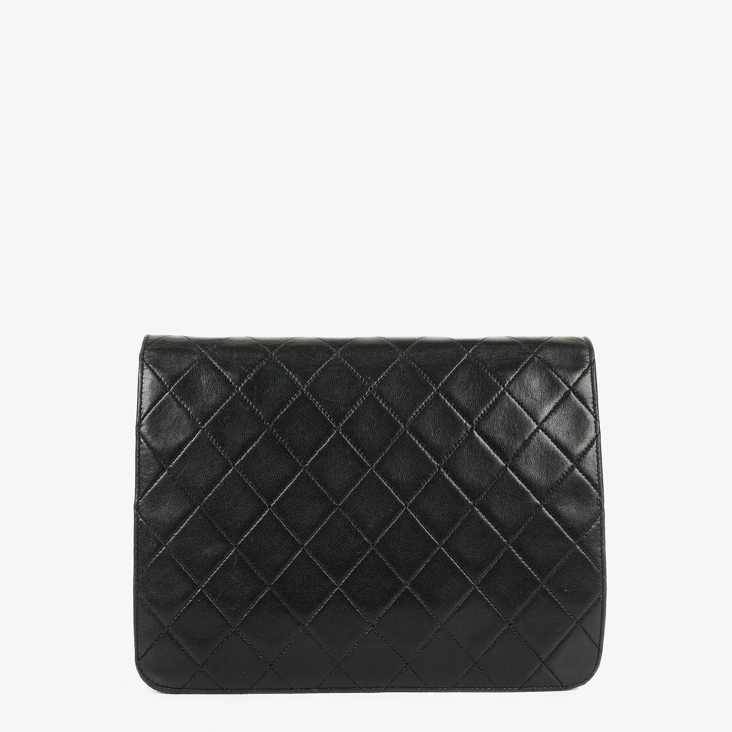 Chanel Kleine Classic Single Flap Tasche aus schwarzem gestepptem Lammleder mit 24K vergoldeten Beschlägen