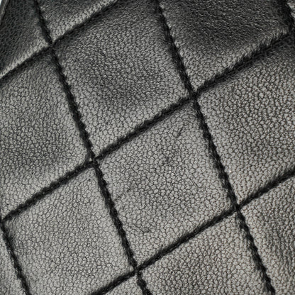 Chanel Kleine Classic Single Flap Tasche aus schwarzem gestepptem Lammleder mit 24K vergoldeten Beschlägen