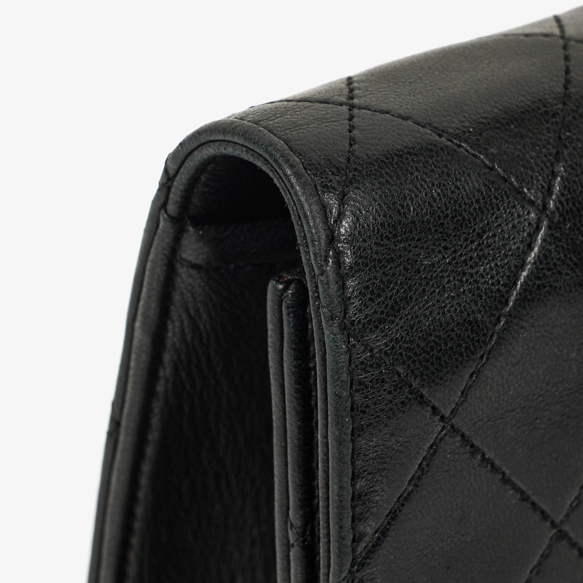 Chanel Kleine Classic Single Flap Tasche aus schwarzem gestepptem Lammleder mit 24K vergoldeten Beschlägen