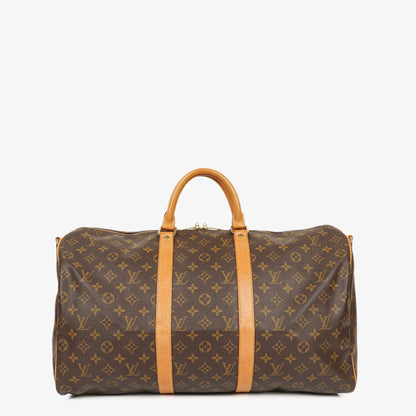 Louis Vuitton Keepall 50 Bandoulière Reisetasche aus Monogram Canvas