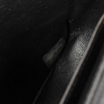 Chanel Single Flap Tasche aus schwarzem gestepptem Lackleder mit 24K vergoldeten Beschlägen