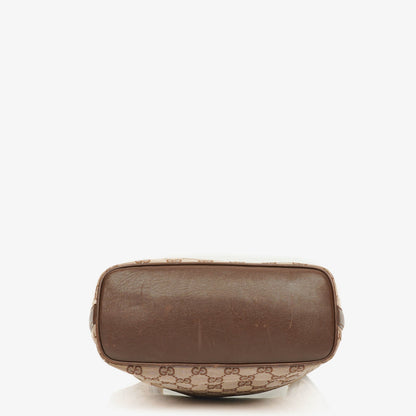 Gucci Monogram Canvas and Leather Hobo Shoulder Bag