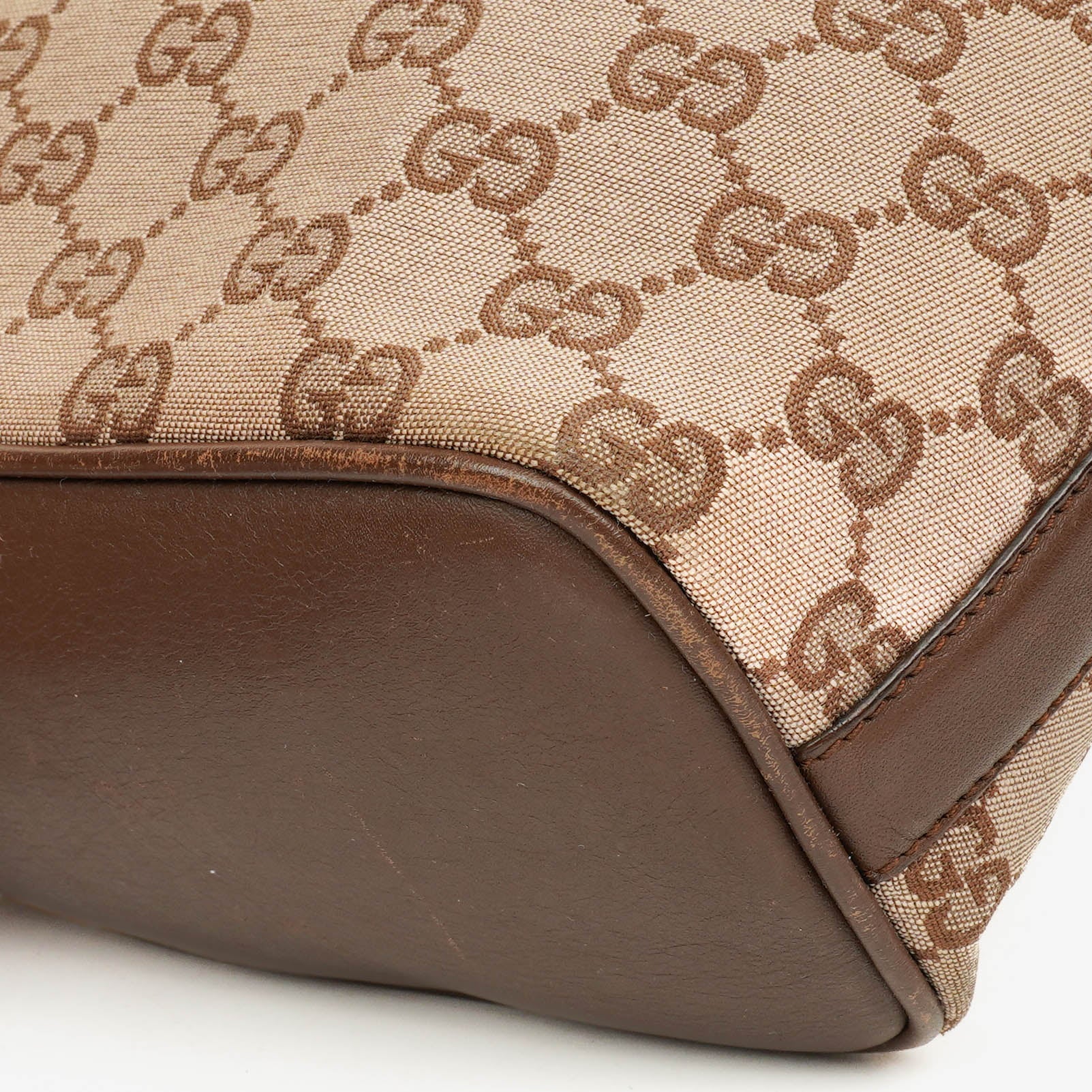 Gucci Monogram Canvas and Leather Hobo Shoulder Bag