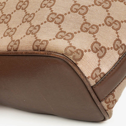 Gucci Monogram Canvas and Leather Hobo Shoulder Bag