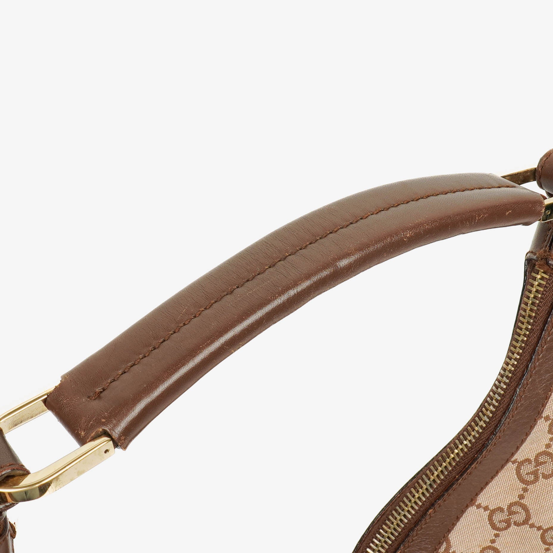 Gucci Monogram Canvas and Leather Hobo Shoulder Bag