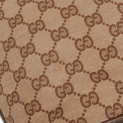Gucci Monogram Canvas and Leather Hobo Shoulder Bag