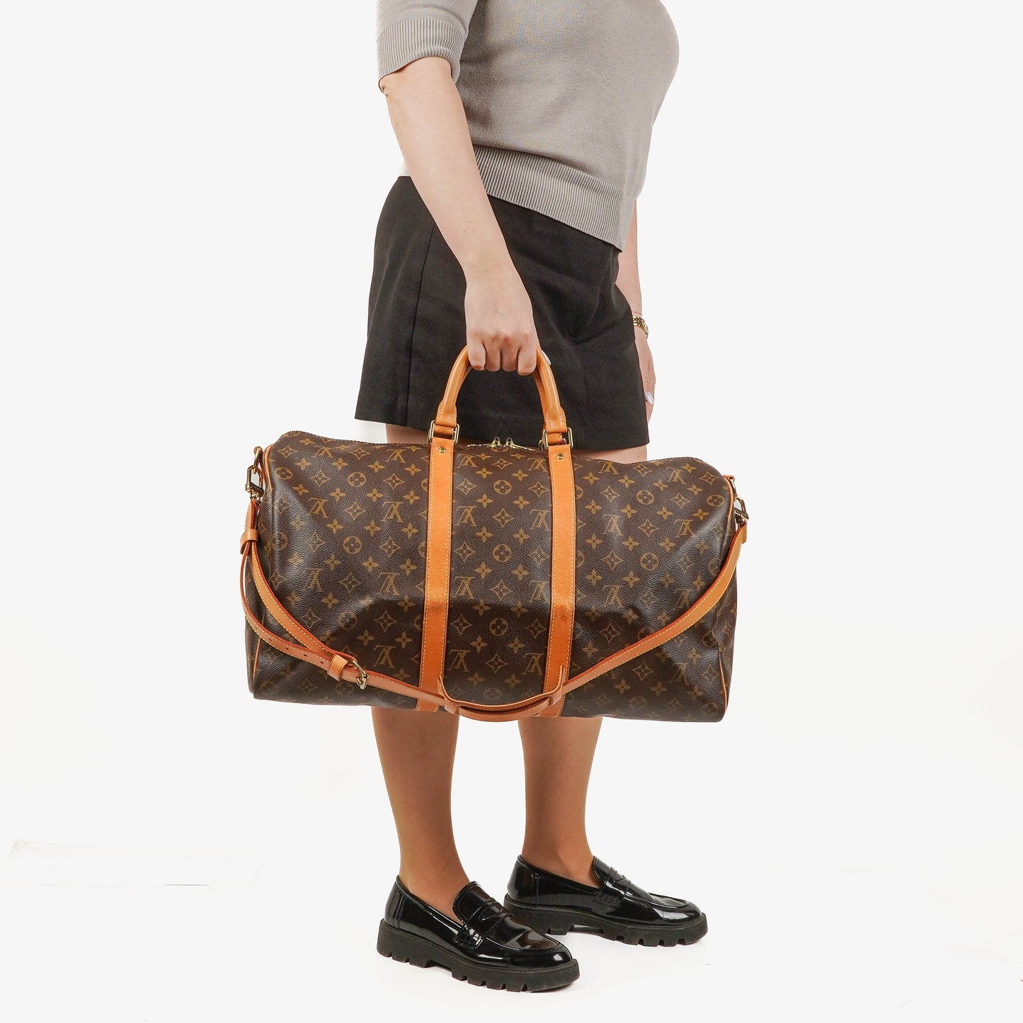 Louis Vuitton Keepall 50 Bandoulière Reisetasche aus Monogram Canvas