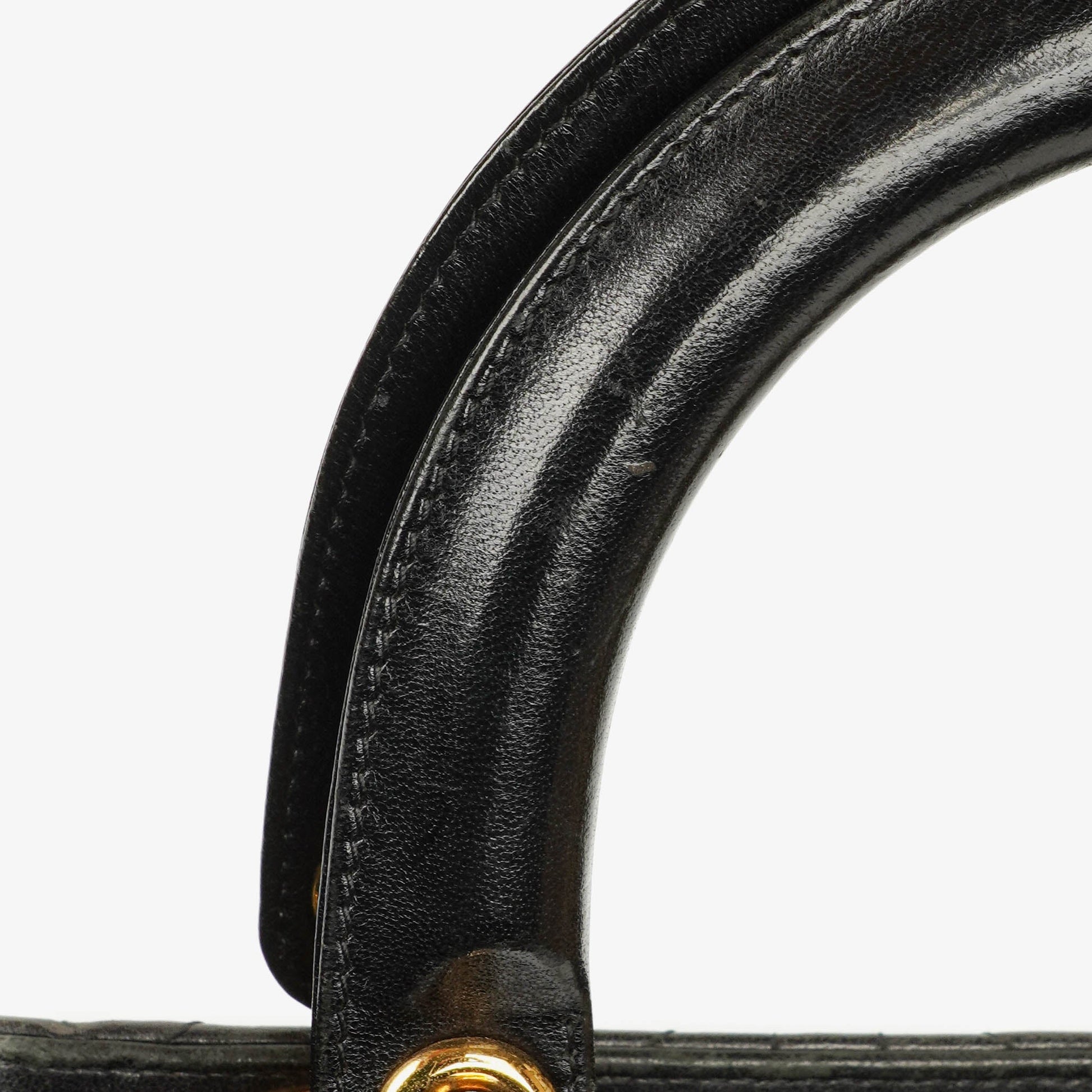 Dior Lady Dior Vintage Large Handtasche aus schwarzem Cannage Lammleder