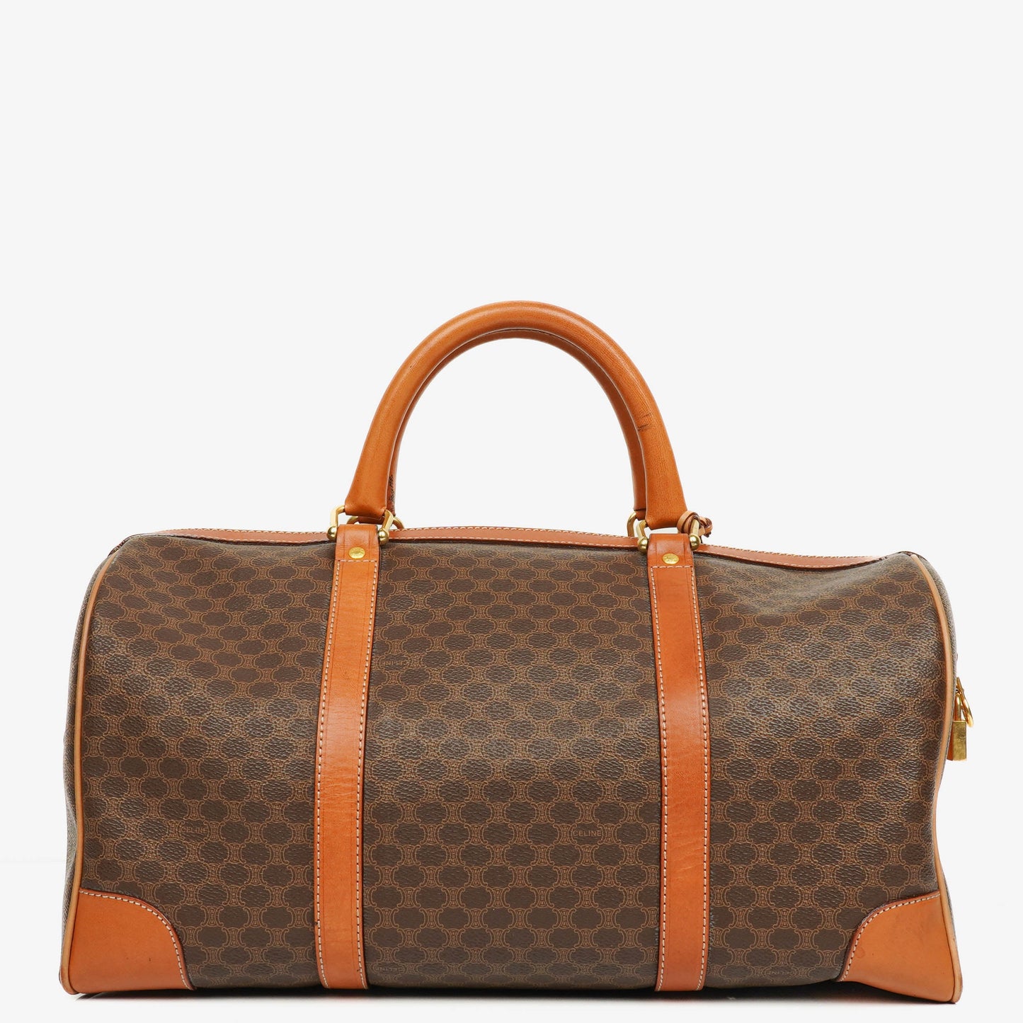 CELINE Vintage Macadam Triomphe Brown Reisetasche