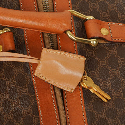 CELINE Vintage Macadam Triomphe Brown Reisetasche