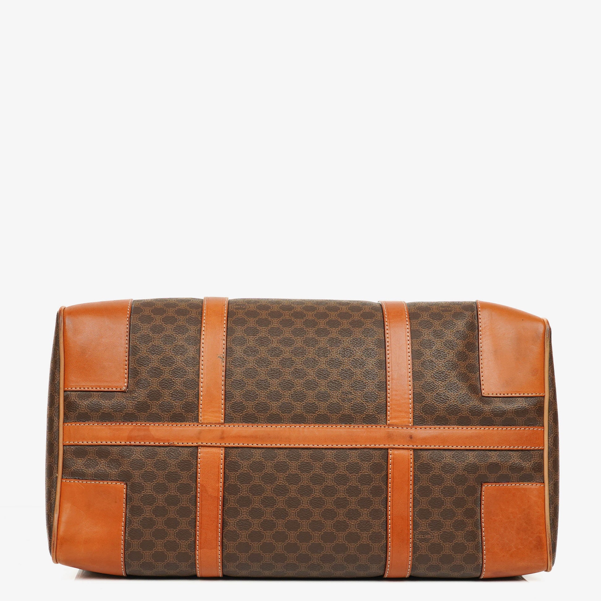CELINE Vintage Macadam Triomphe Brown Reisetasche