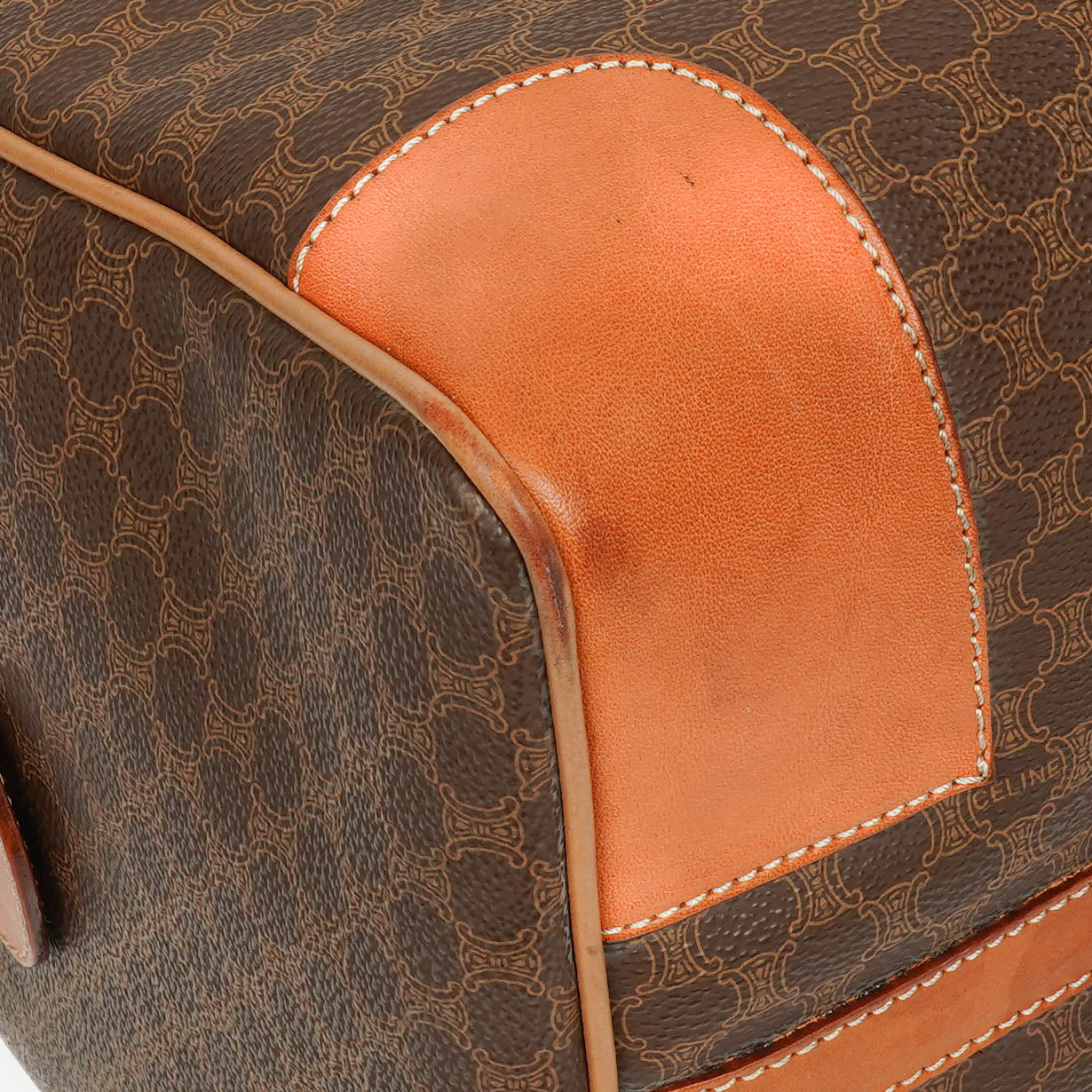 CELINE Vintage Macadam Triomphe Brown Reisetasche