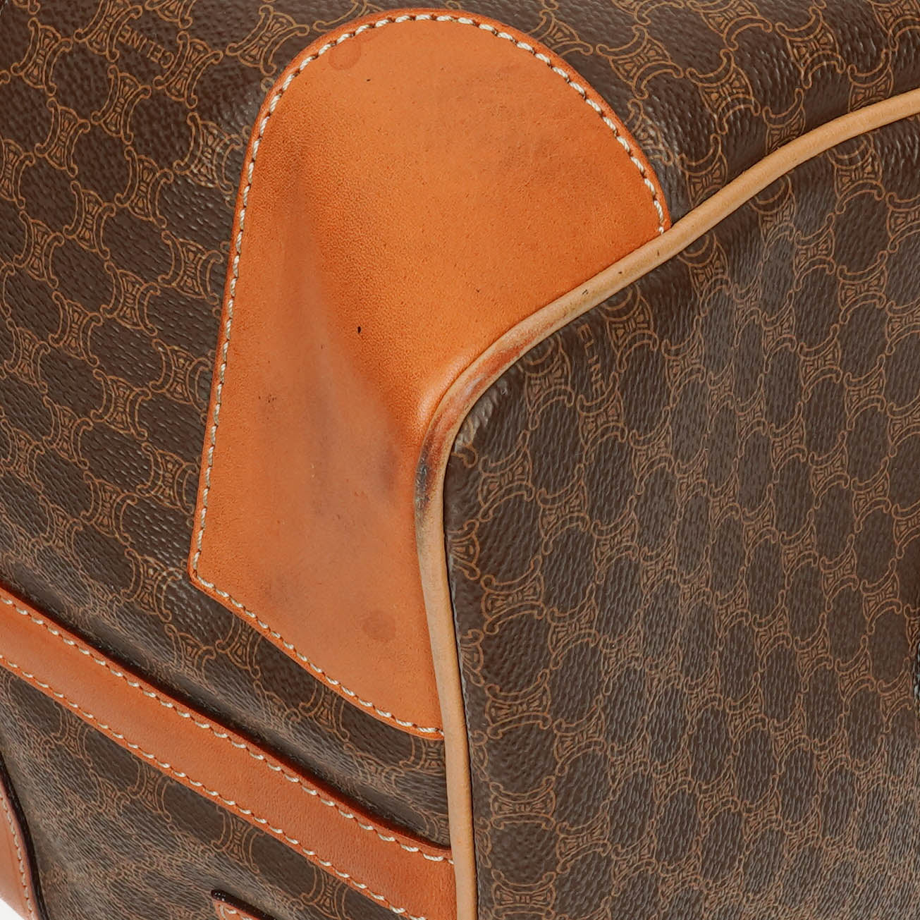 CELINE Vintage Macadam Triomphe Brown Reisetasche
