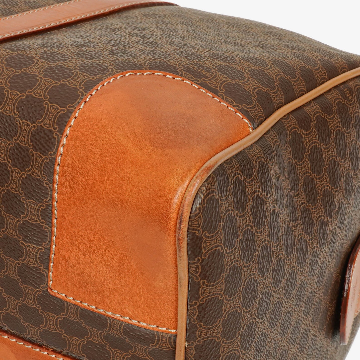 CELINE Vintage Macadam Triomphe Brown Reisetasche