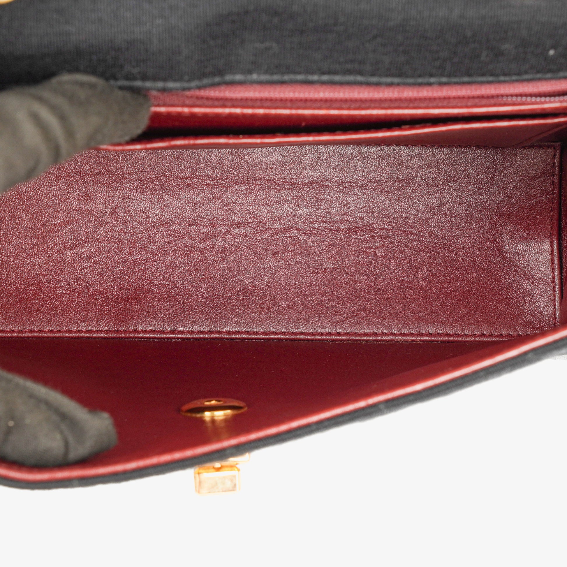 Chanel Classic Single Flap Tasche aus schwarzem Jersey und Leder, 1989-1991