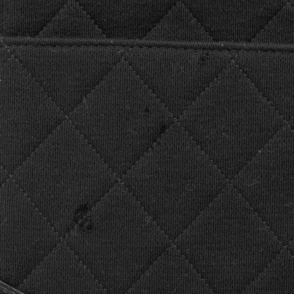 Chanel Classic Single Flap Tasche aus schwarzem Jersey und Leder, 1989-1991