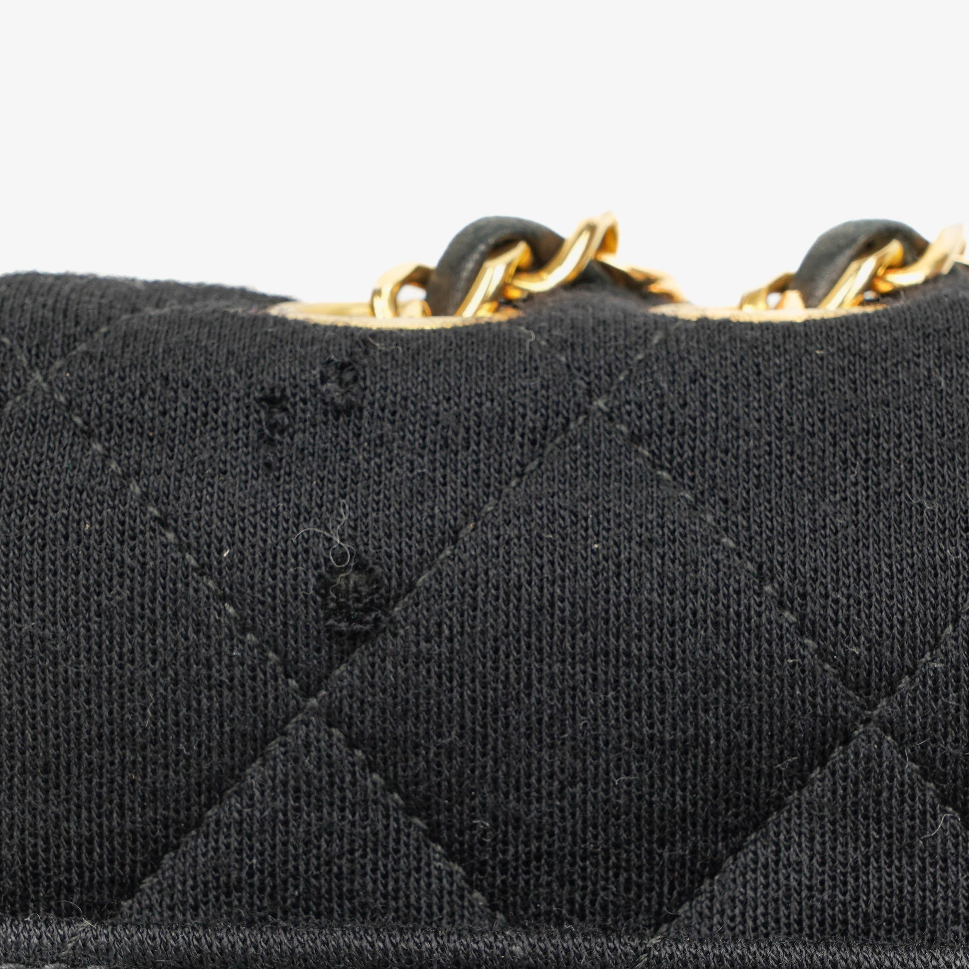 Chanel Classic Single Flap Tasche aus schwarzem Jersey und Leder, 1989-1991