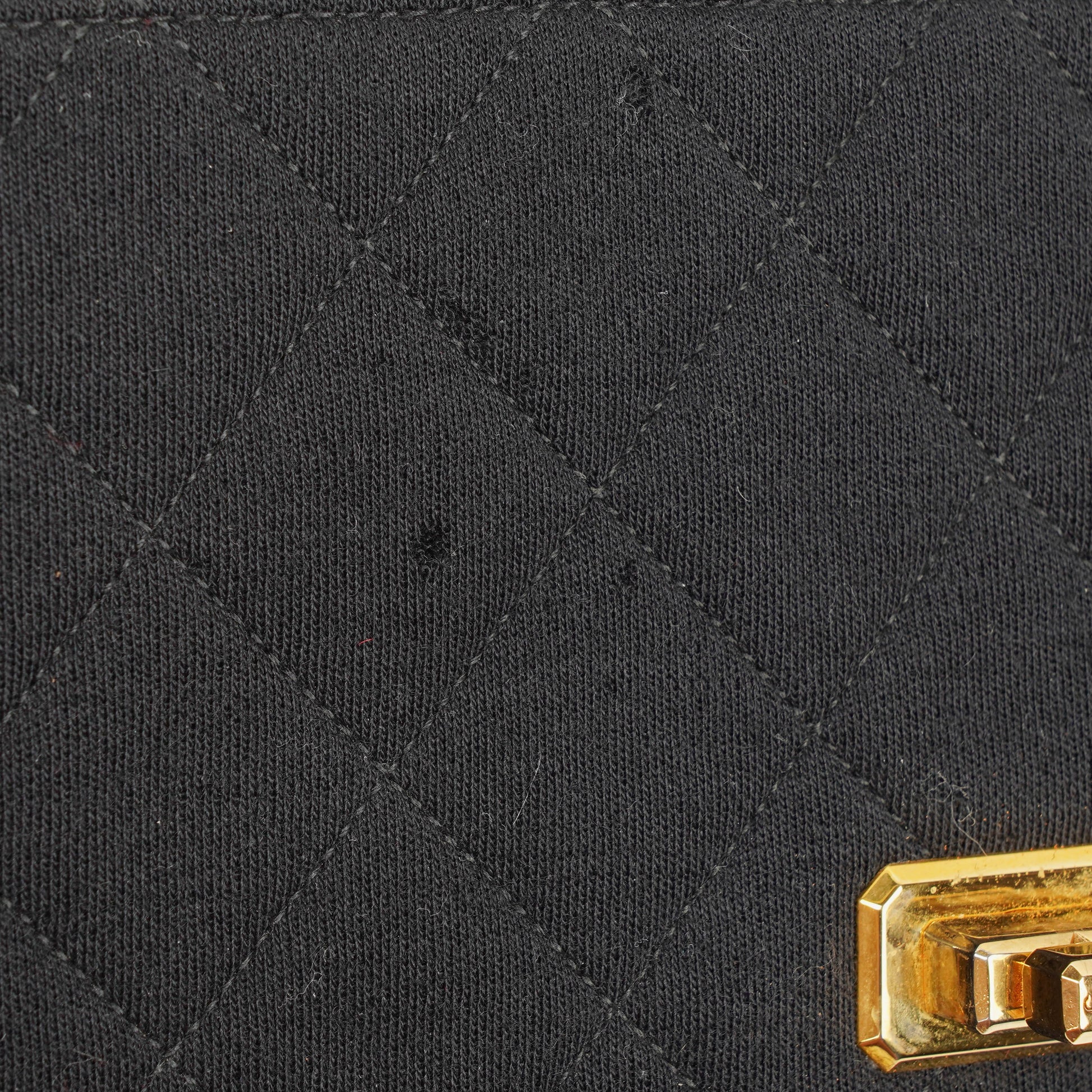 Chanel Classic Single Flap Tasche aus schwarzem Jersey und Leder, 1989-1991