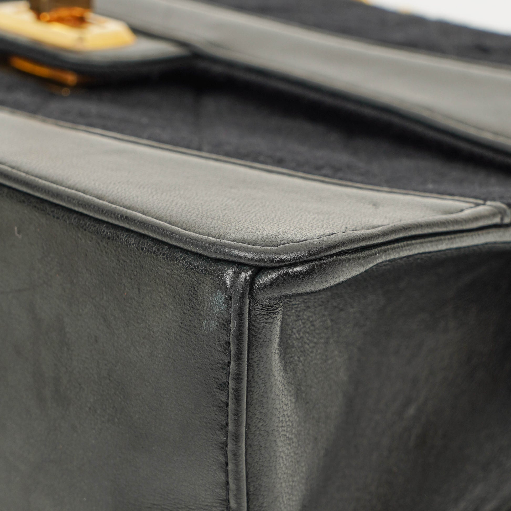 Chanel Classic Single Flap Tasche aus schwarzem Jersey und Leder, 1989-1991