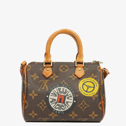 Louis Vuitton Nano Speedy Bandouliere Limited Edition World Tour Monogram Canvas Tasche