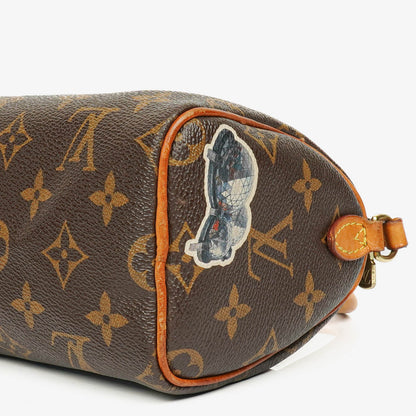 Louis Vuitton Nano Speedy Bandouliere Limited Edition World Tour Monogram Canvas Tasche