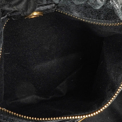 Miu Miu Vitello Satchel Tasche in Schwarz