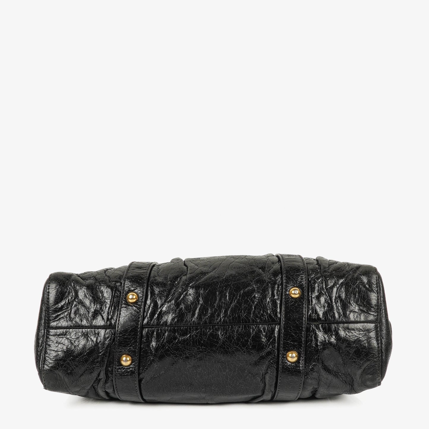 Miu Miu Vitello Satchel Tasche in Schwarz