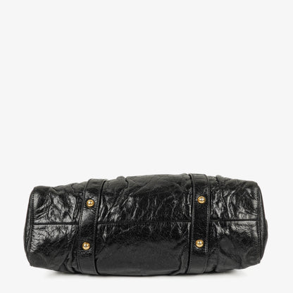 Miu Miu Vitello Satchel Tasche in Schwarz