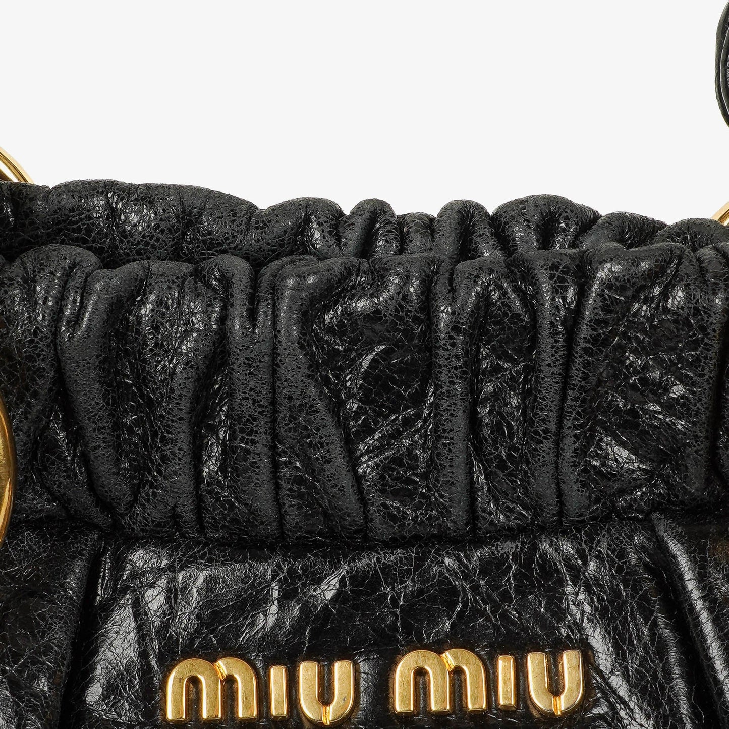 Miu Miu Vitello Satchel Tasche in Schwarz