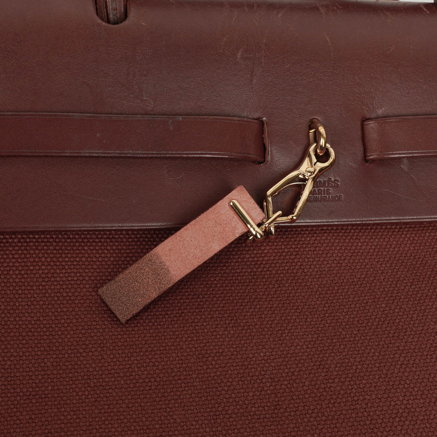 Hermès Herbag Toile Vache Hunter Havane MM 2-in-1 Tasche