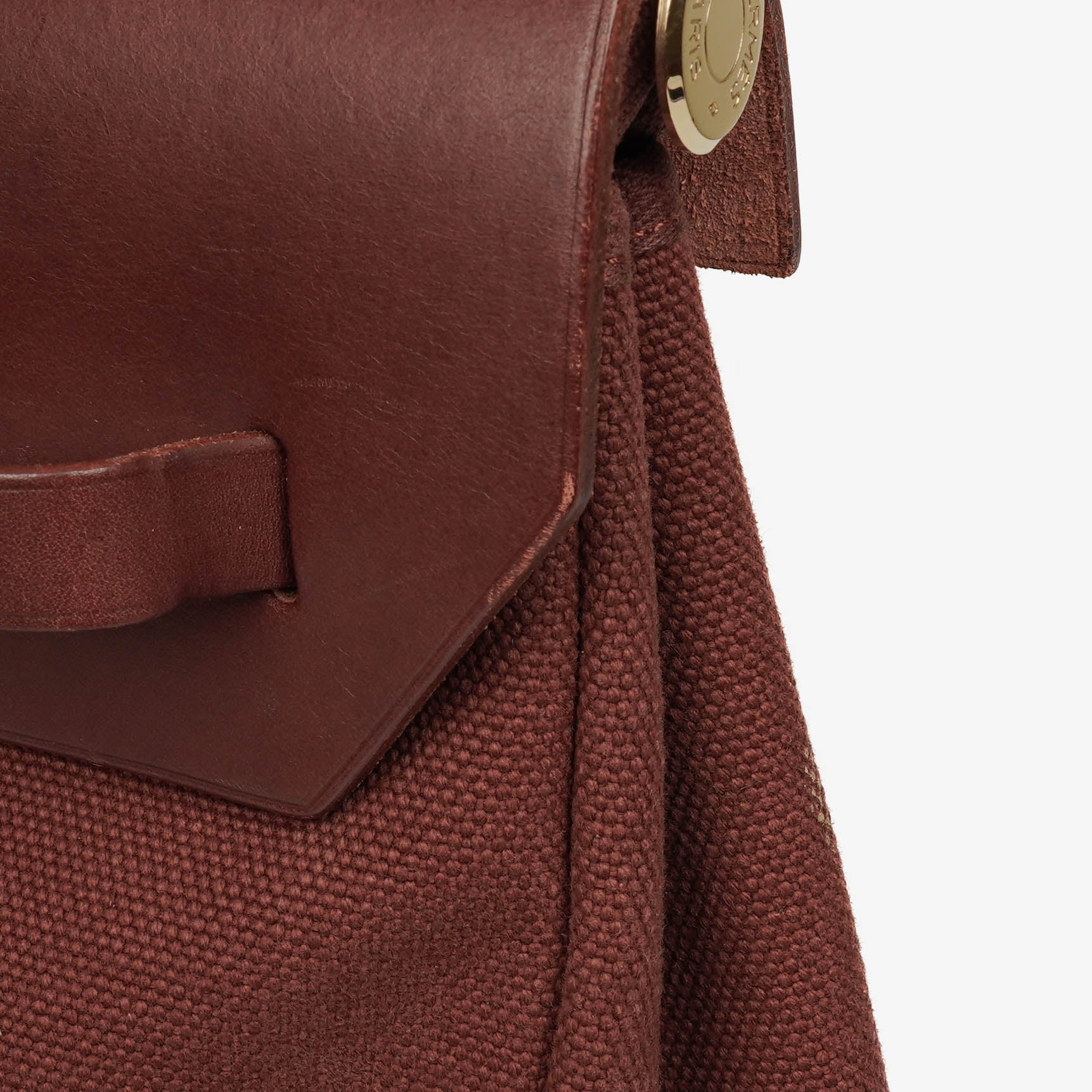 Hermès Herbag Toile Vache Hunter Havane MM 2-in-1 Tasche