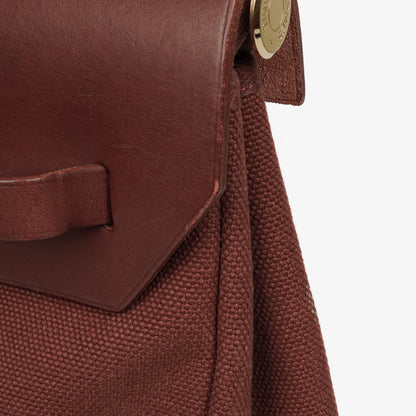 Hermès Herbag Toile Vache Hunter Havane MM 2-in-1 Tasche