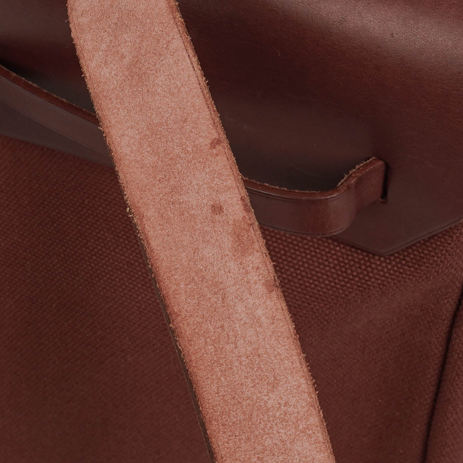 Hermès Herbag Toile Vache Hunter Havane MM 2-in-1 Tasche