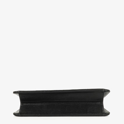 Chanel Medium Classic Single Flap Tasche aus schwarzem gestepptem Lammleder mit 24K vergoldeter Hardware