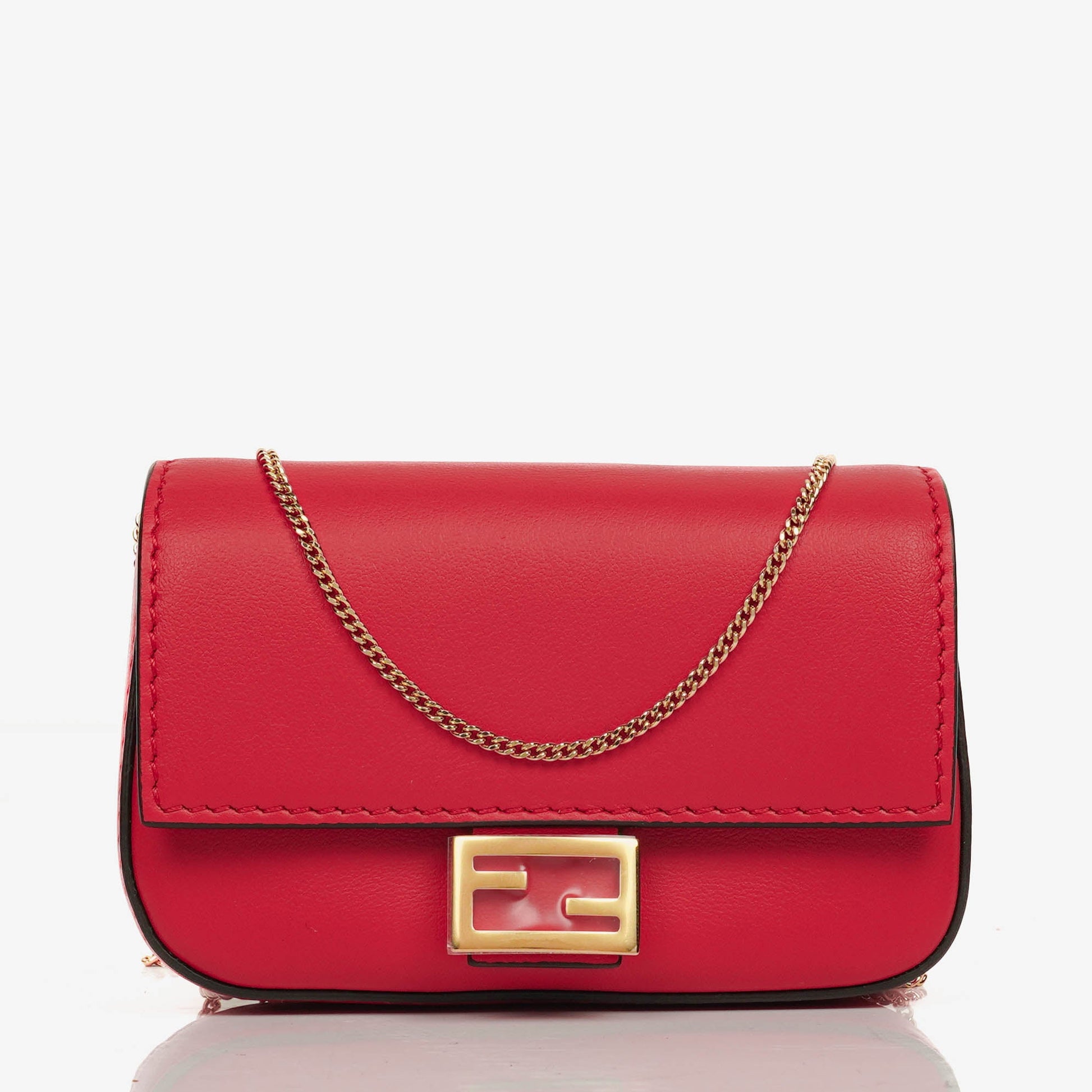Fendi Vitello Century Opaco Nano Baguette Gürtel-Charm