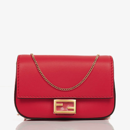 Fendi Vitello Century Opaco Nano Baguette Gürtel-Charm