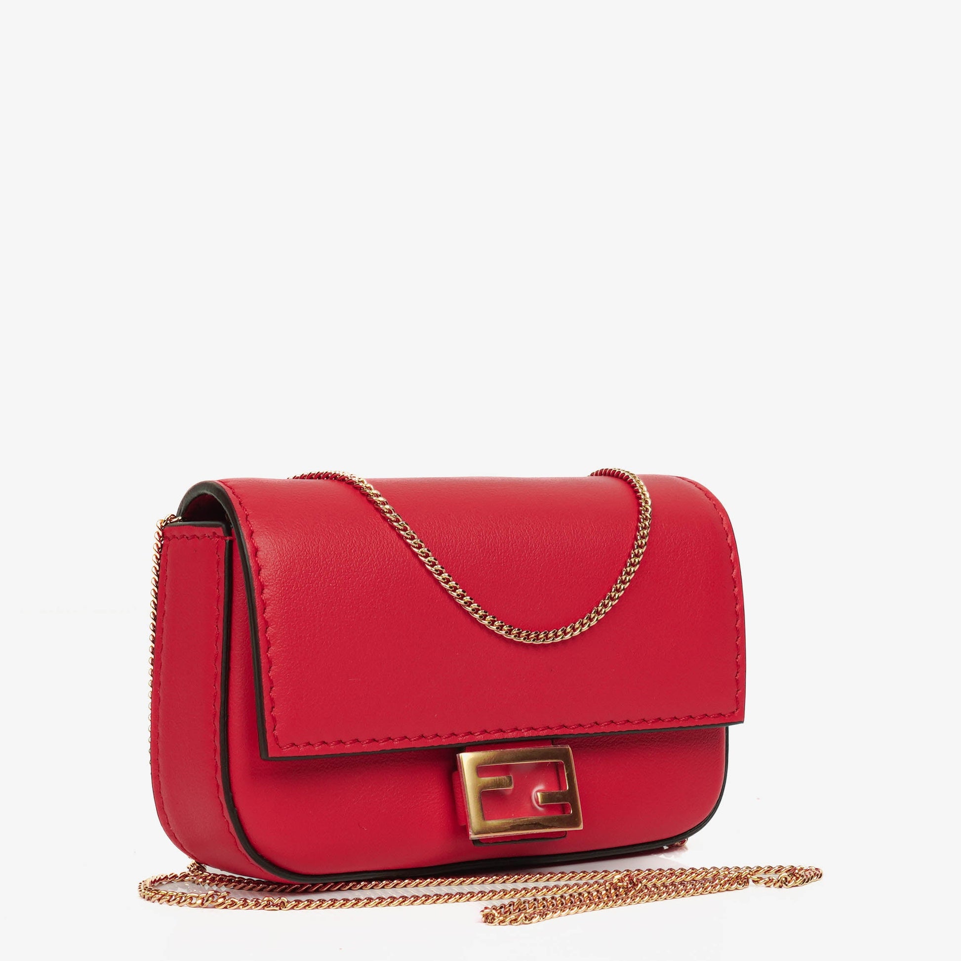 Fendi Vitello Century Opaco Nano Baguette Gürtel-Charm