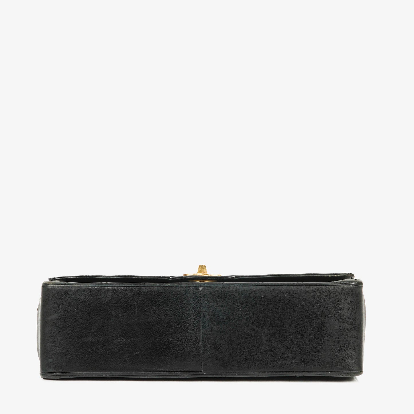 Chanel Vintage Medium Timeless Classic Double Flap Tasche aus schwarzem gestepptem Lammleder mit 24K vergoldeter Hardware und Mademoiselle-Kette